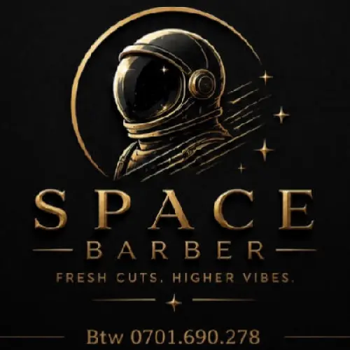 Space barber logo